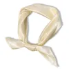 60X60cm Retro Designer Solid Colors Silk Scarf Headband for Women Fashion Long Handle Bag Scarves Paris Shoulder Tote Luggage Ribbon Head Wraps Fashion Style