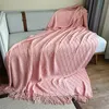 Dekens 14 kleuren gebreide geruite deken met kwastje superzachte Bohemen gooi deken voor slaapbank hoes sprei decor dekens 231120