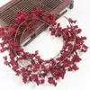 Dekorativa blommor Simulerad röd frukt Vine Fortune Holly Berry Rattan julgran dekorationer leveranser