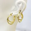 Hoop Earrings 5 ​​Par Multi Design Gold Metallic Plated Classic Simple Fashion Lovely Women Jewelry 30715