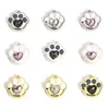 Ciondoli 5 pz Simpatico Cartone Animato Pet Memorial Multicolor Stampa Smalto Strass Pendenti Collana FAI DA TE Orecchini Gioielli 17mm X 15mm