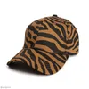 Berets Unisex Leopard Print Zebra Baseball Cap Hip Hop Men Women Animal Sun Hat Adjustable Gorras Sports