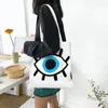 Borse per la spesa Custom Magic Eyes Charm Canvas Donna Riutilizzabile Generi alimentari Black Evil Eye Amulet Boho Pattern Shopper Tote