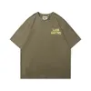 Designer fashion Galleryse depts t-shirt Classica stampa alfabetica allentata T-shirt casual da uomo vintage di lusso T-shirt estiva in cotone traspirante verde militare top in cotone nero