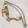 Kitchen Faucets Antique Brass Single Handle Hole Swivel Spout And Bathroom Sink Cold Water Mixer Taps Faucet 2nf608