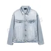 Designers essent 23ss New washed denim letter print pattern jacket loose versatile casual men and women trend jackets