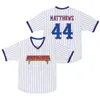 Moive Benchwarmers Baseball 32 Howie Goodman Jersey 44 Gus Matthews 68 Clark Reedy 82 Richie Goodman Pinstripe White All Stitched Pullover Cool Base College Team