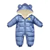 Pagliaccetti 30 nati Pagliaccetto per neonato Abbigliamento invernale Plus velluto caldo Tuta da neve Complessivo Bambini Ragazza Tuta Infantile Cappotto con cappuccio abbigliamento 231121