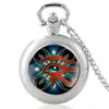 Pocket Watches Retro Mysterious The Eye Of Horus Design Glass Cabochon Quartz Watch Vintage Men Women Pendant Necklace Chain Clock