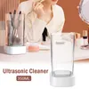 Storage Bottles Mini Ultrasonic Cleaner Silver Jewellery Multifunctional Glasses Cleaning Machine Portable