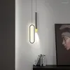 Hangende lampen 2 koppen bed led modern lamp licht voor slaapkamer woonkamer Noordse luxe woning decor indoor ijzeren kunstglichte schijnwerpers