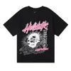 Mäns T-shirts Trend Designer Hellstar Studio Heaven Sound Precis som tryckt dubbel bomullsmän och kvinnors avslappnade korta ärm T-shirt svart vit S-XL