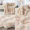 Tapijten Winter Imitatiebont Pluche Deken Warm Superzachte Dekens Bed Sofa Cover Luxe Pluizige Gooi Slaapkamer Bank Kussensloop 231121