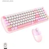 Keyboards MOFII 2.4G Spanish Wireless Keyboard And Mouse Kit For Computers Multi Device Round Keycap Keyboard Kit Compatible With Windows Q231121