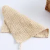 100% Nature Sisal Serviette de nettoyage pour le corps de bain Exfoliant Linge Sisal Chiffon de lavage 25 * 25cm Douche Gant de toilette Sisal Lin Tissu Wjjab