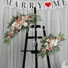 Christmas Decorations 2 Pieces Wedding Arch Flowers Rose hydrangea Rustic Garlands Silk Peony Flower for Reception Wall Ceremony 231120