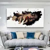 Samenvatting Wall Decor Zwart Sexy Woman Portret Foto's Fantasie voor woonkamer Home Decoratie Streak Art Posters Canvas schilderijen geen frame