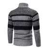 Suéter masculino outono inverno cardigan homens jaquetas casacos moda listrado de malha slim fit casaco roupas masculinas 231120