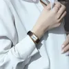 腕時計グースクエアウォッチシンプルなダイヤルシェルフェイスレディースベルト雰囲気ファッションレトロ