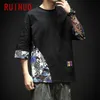 Men s T Shirts RUIHUO Half Sleeve Linen Cotton T For Men Clothing Harajuku Tee Summer Streetwear Hip Hop 5XL 2023 Arrivals 230421