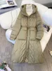 Parkas pour femmes longue veste d'hiver femmes 2023 manches à capuche fermeture éclair manteaux à simple boutonnage lâche à lacets chaud surdimensionné vêtements d'extérieur 231120