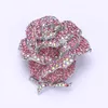 Broches Broches Highgrade Mode Alliage De Luxe Bleu Rose Strass Rose Broche Atmosphérique Bleu Fée Dame Costume Manteau Accessoire Pin Z0421