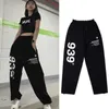 Calças masculinas Moda coreana Calças de corrida feminino Mulheres primavera verão jazz hip hop de tamanho grande calça de moletom kpop dança y2k roupas 939 Print Sports calças J230420