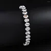 Strand 2023 Luxury Rose Color Oval Bracelet Bangle For Women Anniversary Gift Jewelry Wholesale Valentine's Day S8168