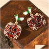 Charm European en Amerikaanse crossborder overdreven Halloween Diamondstudded Jackolantern Retro Ghost Face Fashion Oorrings Dhgarden Dhhyi