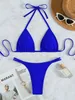 Damen Bademode Sexy Bikini Frauen Königsblau Kristall Diamant Bademode Badeanzug Dreieck Bikinis Set Badeanzug Tanga Strand Bikini Weiblich 230421