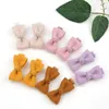 Hair Accessories 10pcs Baby Bow 2Inch Mini Clips For Fine Wool Felt Tiny Bows Fully Lined Pins Girls Infan