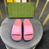 Tofflor Dam Mansummer Loafers Tofflor Slide Sandal Beach 36-41 Klassiker Plattform Gummi Mode Cowboytryck Prägling Tjock