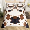 Conjuntos de ropa de cama Juego de funda nórdica de piel de vaca Tamaño king Patchwork Estampado de piel de vaca Animal de granja Microfibra Edredón estilo granja occidental 231121