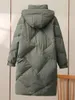 Women's Trench Coats 2023 Women Long Down Cotton Jacket Korean Loose Coat Winter Thicken Warm Parkas Outwear Hooded