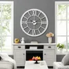 Horloges Murales Argent Big Time Clock Moderne Analogique 40 X 2 In