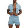 Men S Tracksuits Home Pocket Fashion Jumpsuit Summer Pure Color Large Size Clothing Button Los Hombres Conjuntos Ankomst 230421