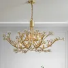 Современные романтические подвесные лампы Американские роскошные подвесные подвесные светильники Европейская ар -деко гостиная спальня спальня Отель