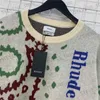 Pulls pour hommes Pull tricoté Hommes Femmes Vintage Abricot Cajou Jacquard Sweatshirts T231121