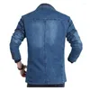 Men's Suits Brand Fashion Mens Blazer Trend Jean Suit Casual Jacket Men Slim Fit Denim Spring Coat