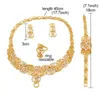 Collier boucles d'oreilles ensemble éthiopien mariée 24K plaqué or chapeaux Bracelet bague nigérian mariage bijoux pour femmes