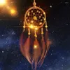 Dekorativa figurer Dream Catcher Feather Wind Chime Decoration Home Car Pendant Balcony Window Style Party Holiday Presents