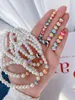 Strand 5PCS 6MM Bead Shell Bracelet Fashion Charm Women Lady Jewelry Cute Nice Pretty Wedding Birthday Gift