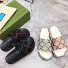 Dames designer sandalen platform glijbaan sandaal strandslippers veelkleurig canvas linnen stof afdrukken pantoffel outdoor feest klassiek