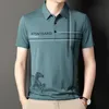 Men's T-Shirts Designer Printed polo shirt Short Sleeve 2023 Summer New Men's Stripe Casual T-shirt Thin Half Sleeve Top