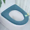 Toiletbrilhoezen Warm houden Wasbaar Universele zachte verwarmde mattenset voor huisdecoratie Closestool Case Warmer Dekselafdekking