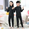 Pyjamas sous-vêtements pour garçons et filles, ensemble chaud d'hiver, cationique, température constante, doux pour enfants, 231121