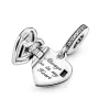 925 Серебряные бусины очарование подходит для защитной цепи Pandora Charm Heart Charm