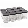Gift Wrap 20set Plastic Jar Hologramic Labels 50ml Container Empty Clear Portable Stand Round Tank Sticker Set Custom
