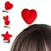 Hair Accessories Cartoon Plush Star Heart Clip Headdress Animal Hairpin Girls Fashion Metal