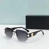 Ny modedesignpilot solglasögon 5720 metallram Rimless Cut Lens Enkel och populär stil utomhus UV400 -skyddsglasögon